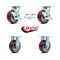 Service Caster 5 Inch Poly on Aluminum Caster Set with 2 Brakes/Swivel Lock 2 Rigid SCC SCC-30CS520-PAR-TLB-BSL-2-R-2 - alternate 2